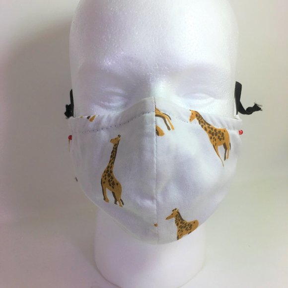 Witty Giraffe Face Mask NEW Reversible - Picture 6 of 8